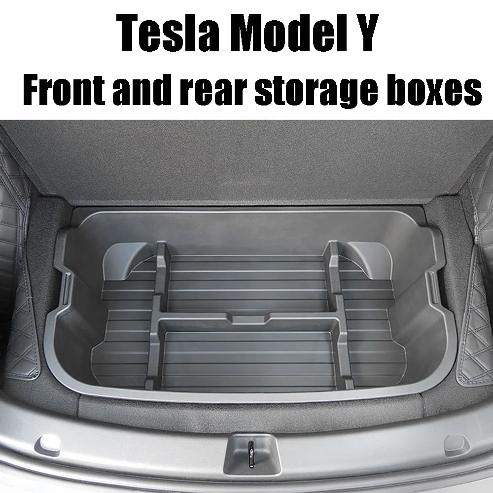 

For Tesla Model Y Frunk Organizer Trunk Storage Box Front Cargo Rear Luggage Tray Dustproof Waterproof Protective Mat