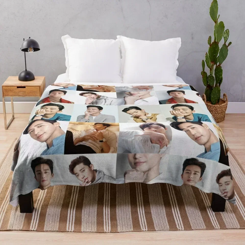 

Park Seo Joon Collage Throw Blanket Cozy Throw Blanket Birthday Gift for Him Her