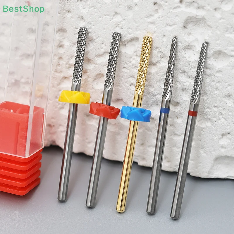 رأس طحن طلاء الأظافر من الفولاذ التنغستن، لقمة مثقاب من سبيكة إزالة الأظافر، أداة لإزالة الجلد الميت وطحن هذه الأظافر