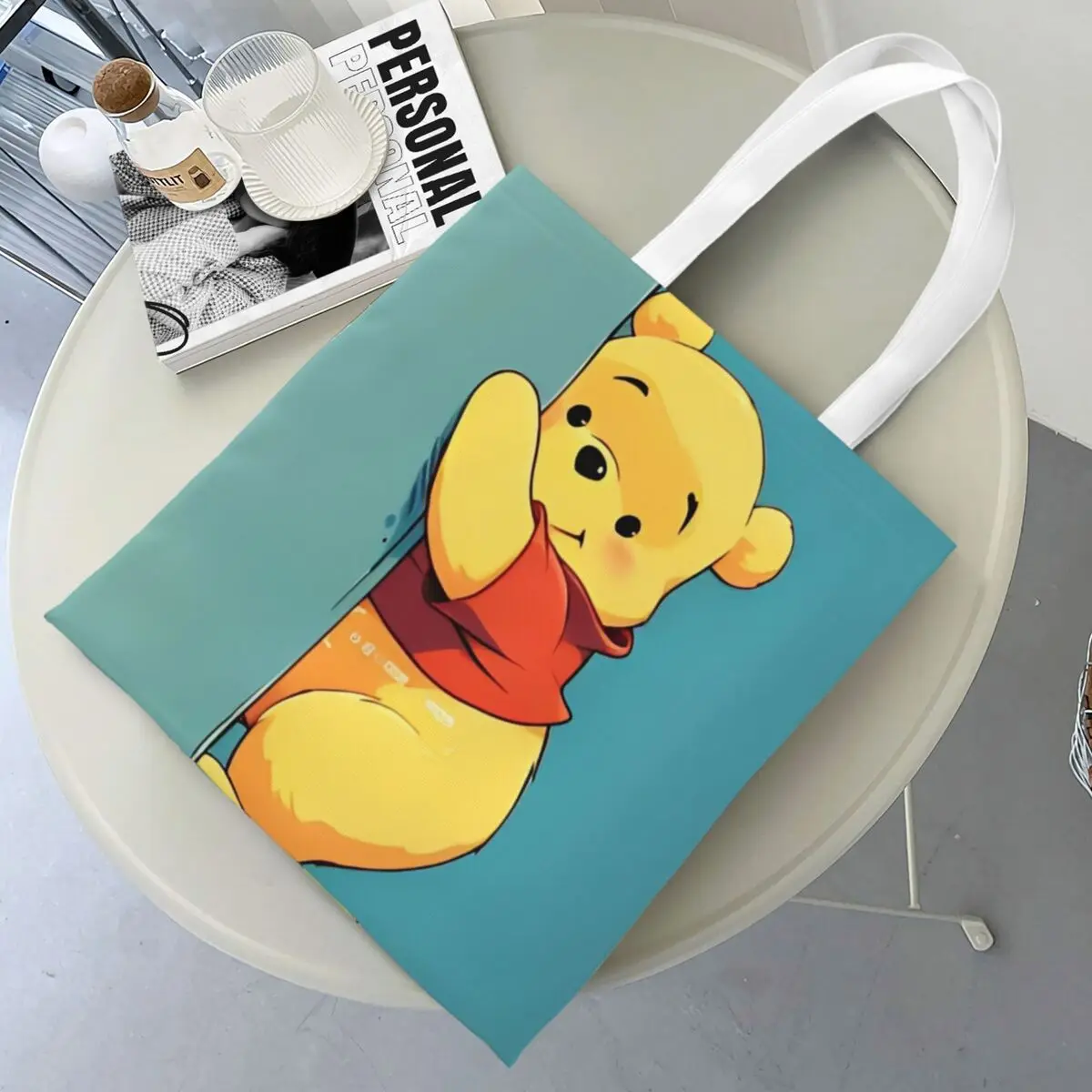 

Холщовая сумка-тоут Hide And Seek Winnie The Pooh, продуктовые сумки, многоразовые сумки для покупок для женщин