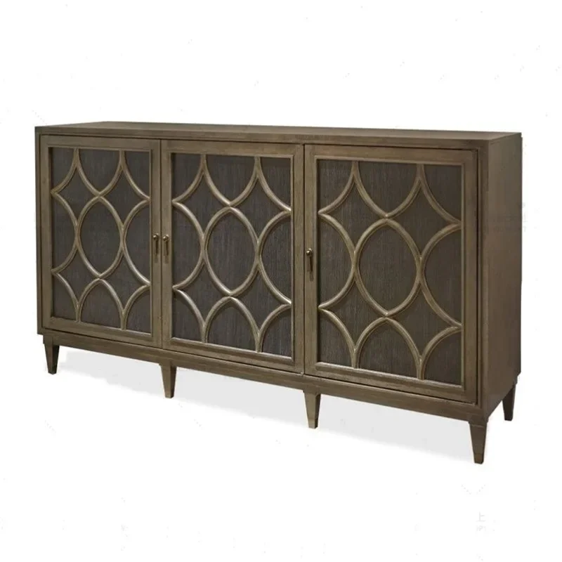 

American entrance cabinet Solid wood entrance hall cabinet, living room locker TV cabinet Retro dining side cabinet