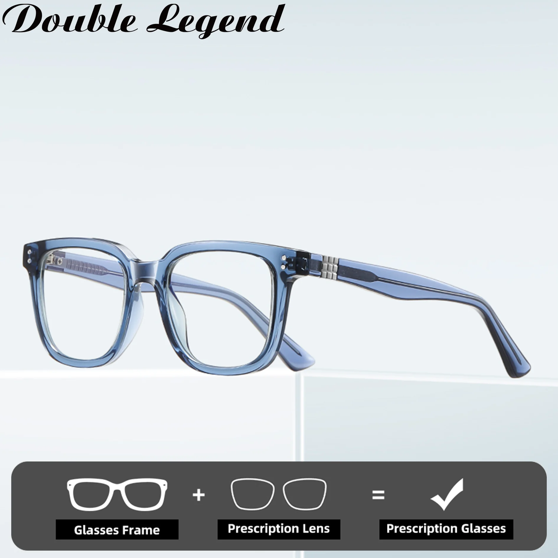 

Double Legend Blue Light Blocking Square Glasses Frameg Glasses Man Myopia Photochromic Glasses Hyperopia Prescription Eyewear