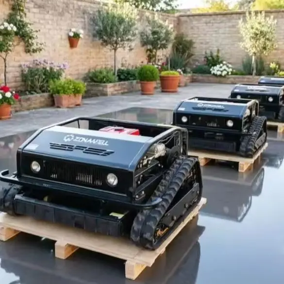 23HP High Power Tracked Intelligent Remote Controlled Lawn Mower All Terrain Garden Slope Mowing Robot