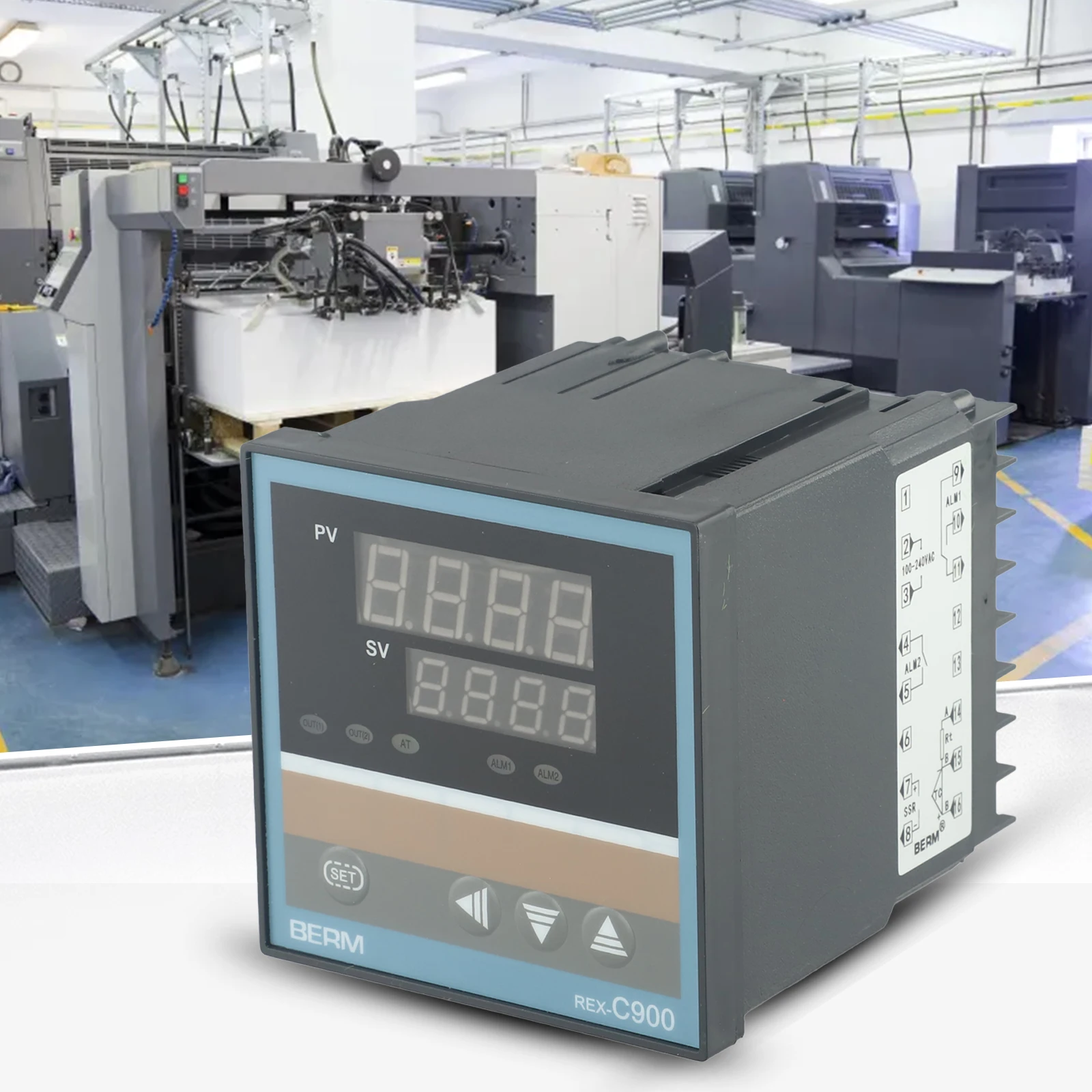 Professional REXC900FK02 V AN Temperature Controller พร้อม PID Control เหมาะสําหรับหลายวิธีอินพุต (92x92 มม.)