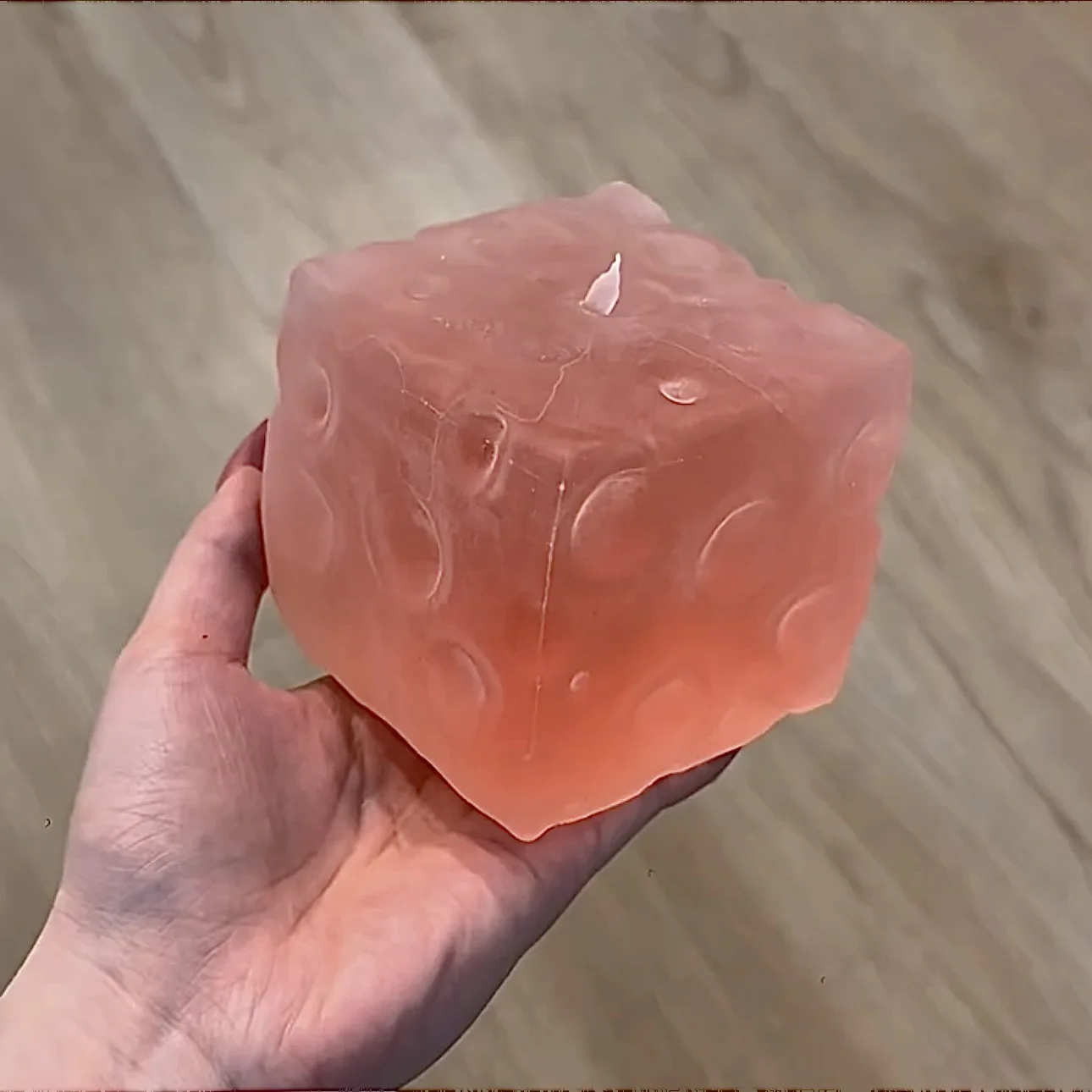Simulated Green Ice Cube Handmade Squishy Toy, Sensory Soft Squeeze Fidget, Anxiety Relief Desk Accent for Adults Small Gift - view 2
