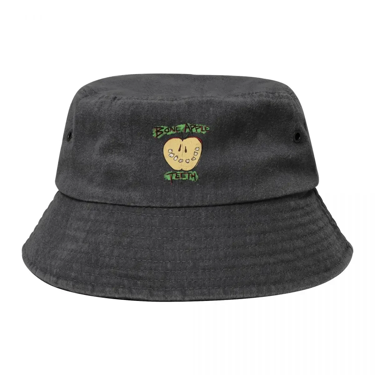 Bone Apple Teeth Bucket Hat New Hat Luxury Hat Big Size For Women 2024 Men's
