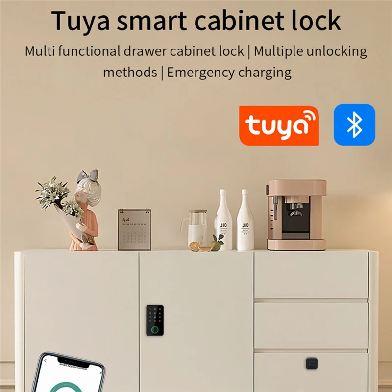 

Y45A-Sensor Induction Smart Electronic Cabinet Lock Via Tuya App For Hole-Free For FURNITURE Sauna Cupboard Locker