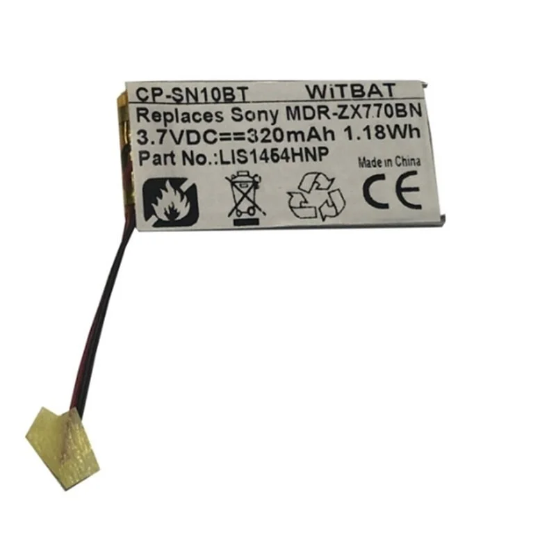 

Battery for Sony MDR-ZX750BN MDR-ZX770BN MDR-10RBT Headset Earphone New Li-po 3.7V US342243,LIS1454HNP,1-853-017-13,7820DB0345