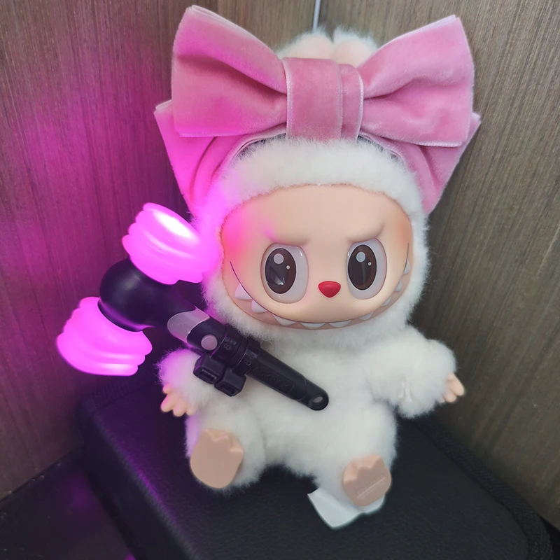 For/Color Original Labubu Clothing Accessories Cute Headwear Lisa Jennie Jisoo Concert Support Stick  Fixed Luminous Bracelet