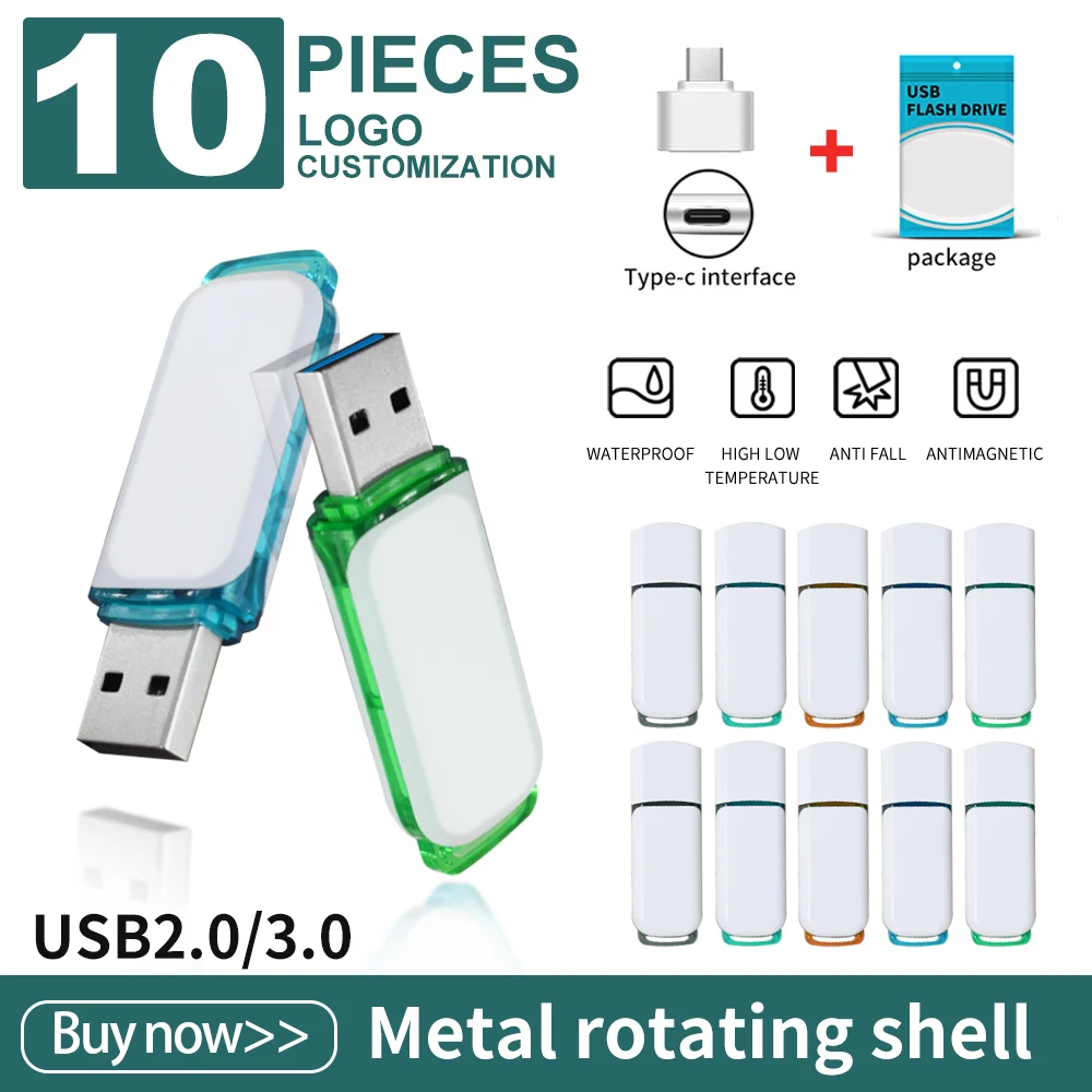 10pcs/lot Usb Flash Drive 4G 8G 16G Pendrive 32GB Flash U-disk Pen Drive 3.0/2.0 USB 64GB Memoria Stick Free Shipp Pendrive 64G