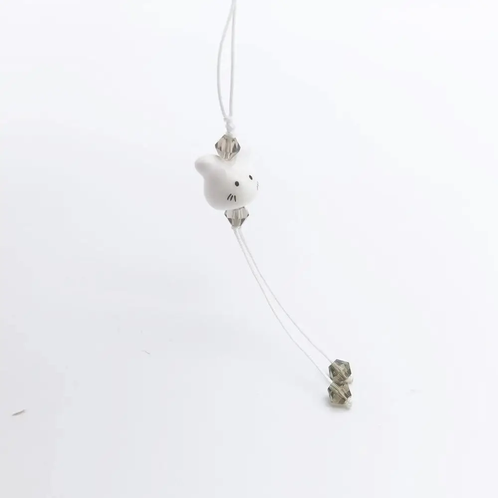 

Керамический кулон-кролик для рюкзака, подвеска в виде головы кролика, мобильный ремешок, брелок для телефона, кавайный бисерный шарм для телефона, ремешок-подвеска для сумки