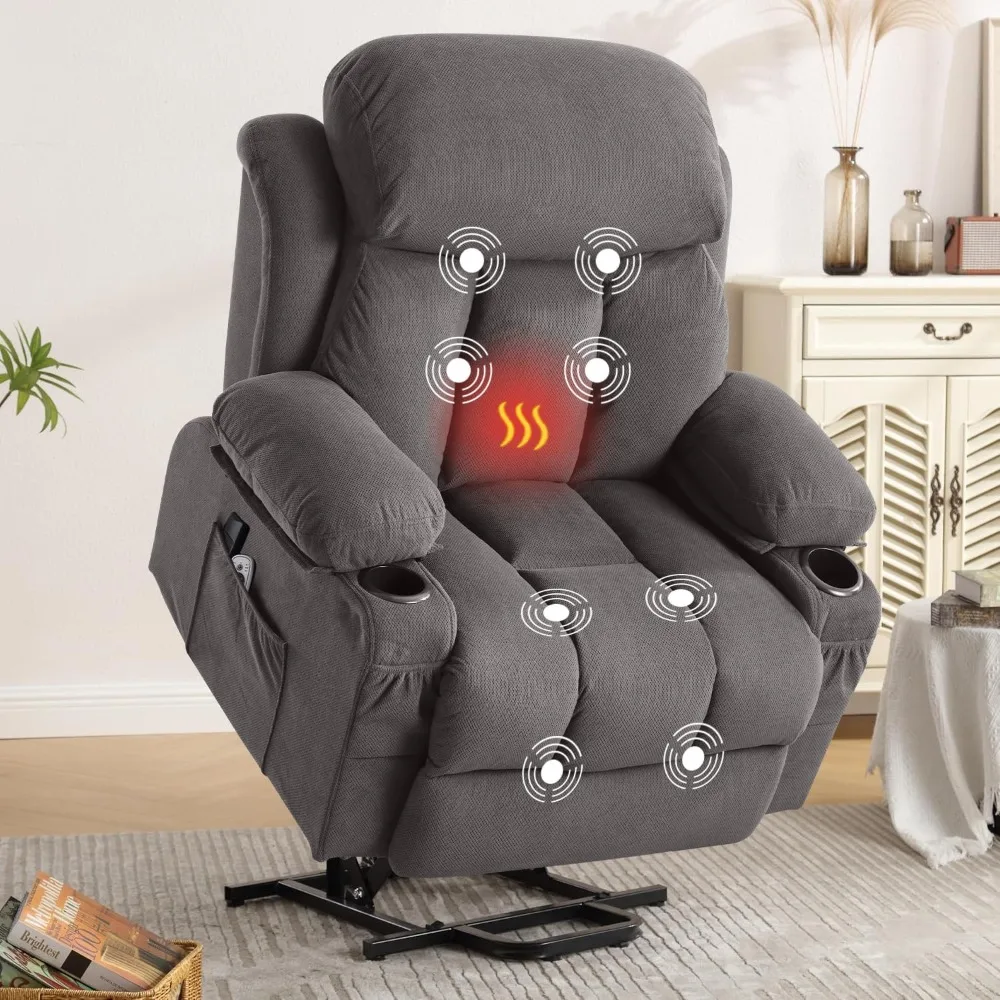 Electric Power Lift Recliner Chair for Elderly with Vibration Massage And Lumbar Heating Oversized Sofa Single Customized