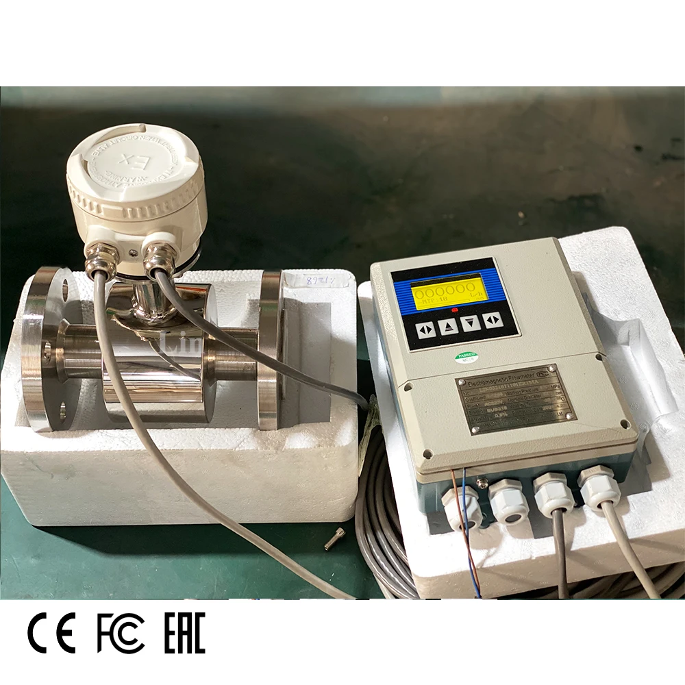 

Дистанционное считывание SS304 DN32 Коррозионный жидкостный магнитный расходомер 4-20 мА RS485 Расходомер воды с аммиаком