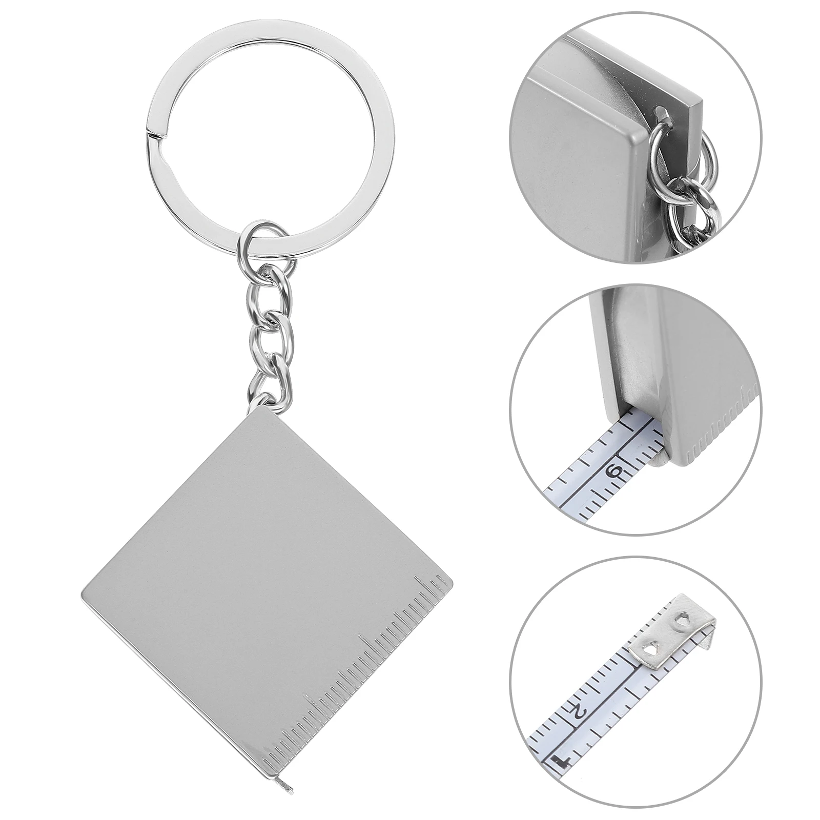 

2 Pcs Metal Measuring Tape Keychain Mini Cm Retractable Tiny Metric Portable Pocket Size Small for Clothes Body Tape Measure