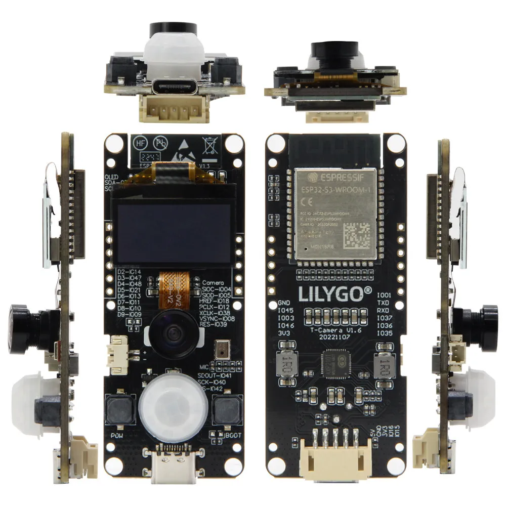 LILYGO T-Camera-S3 ESP32-S3 Development Board WiFi Bluetooth Module 0.96 Inch OLED