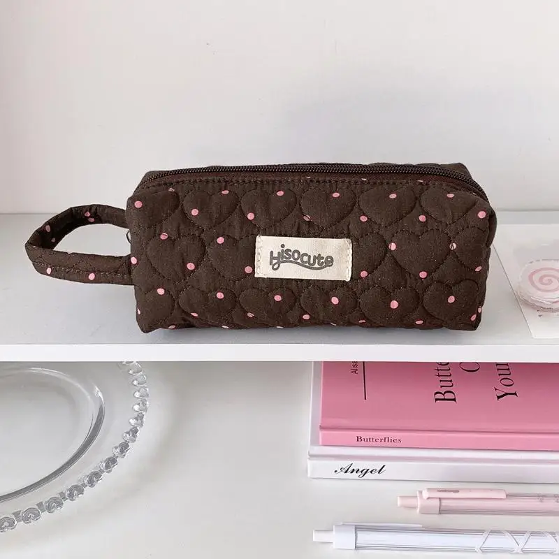 1 Stück, große, tragbare Stiftetasche, Stifteetui, vielseitig einsetzbar, mit Punktmuster, ideal für Schüler. – Detail 5