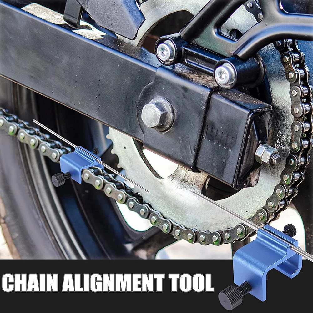 Motorcycle Accessories Motorcycle Chain Alignment Tool Aluminum Alloy Bicycle Motorbike Chain Sprocket Fit For Most