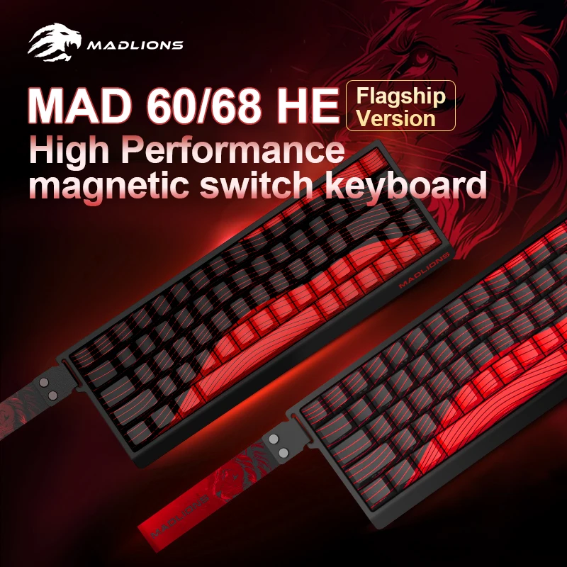 

FGG MADLION MAD 60HE Magnetic Switch Mechanical Keyboard Gaming Wired Keyboard Custom MAD 68HE Esports Gamer Keyboard MAD68 R