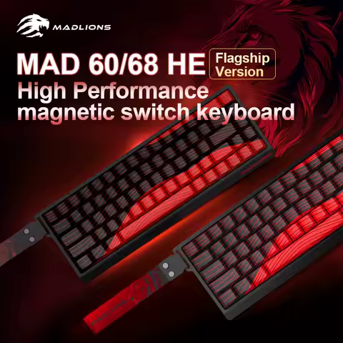 FGG MADLION MAD 60HE Magnetic Switch Mechanical Keyboard Gaming Wired Keyboard Custom MAD 68HE Esports Gamer Keyboard MAD68 R