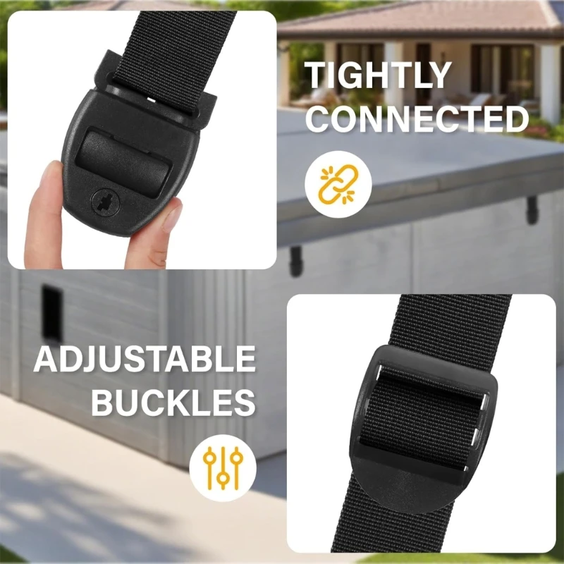 

10Set Hot tubs Lock Clip High Strength Plastic Spa Cover Clamps With and Screws For Enhances Pool Safety Enduring 37JD