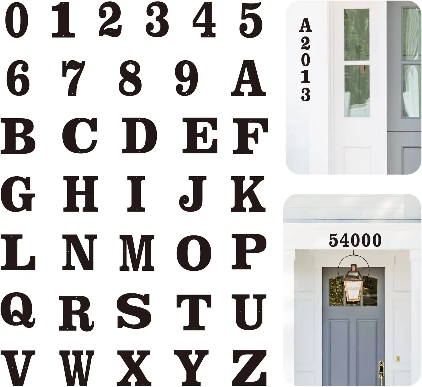 Metal House Numbers Address Letters Sign Street Plaque Garden Door Decor