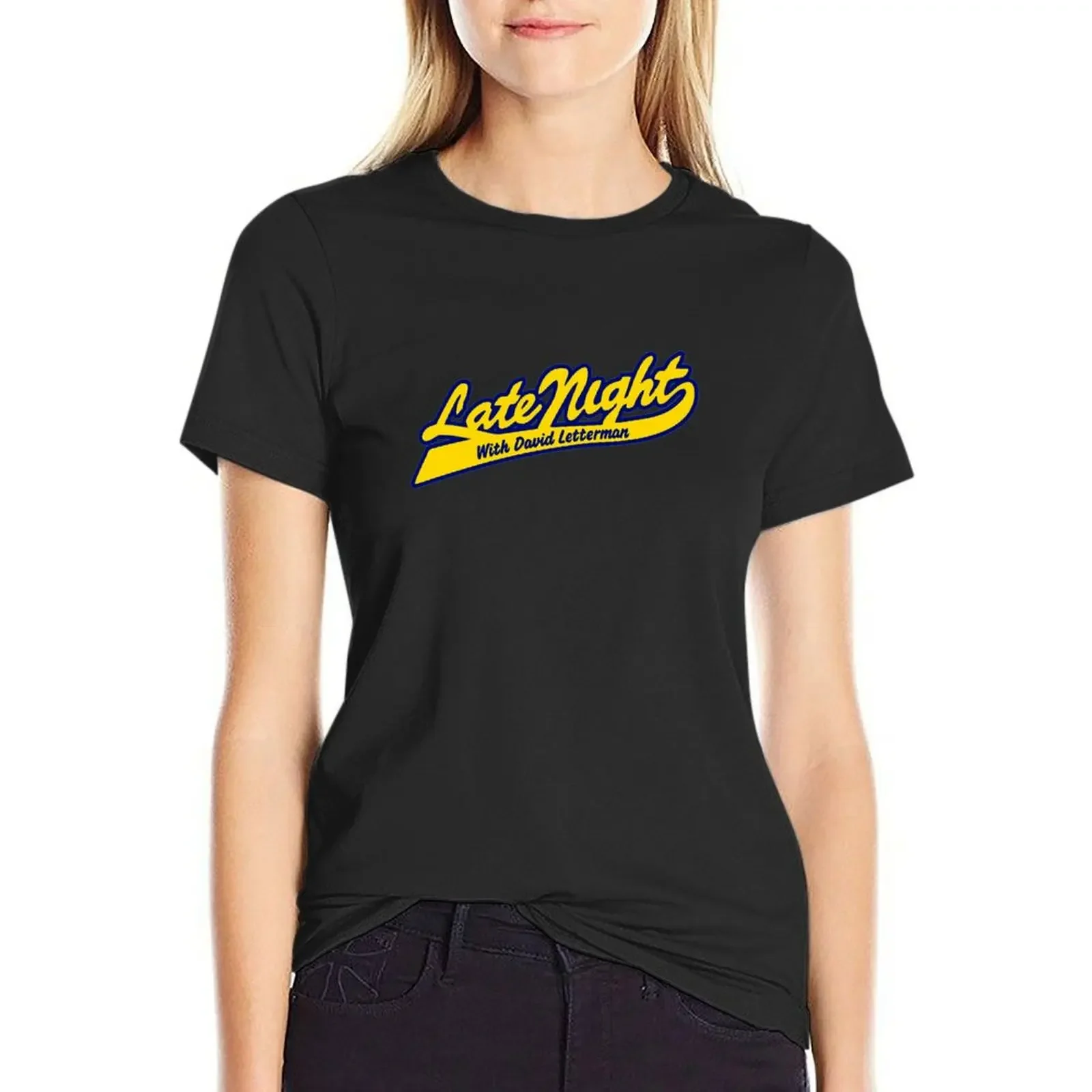 

Late Talk Show Logo T-Shirt Aesthetic clothing tops kawaii clothes sublime western t-shirt dress for Women