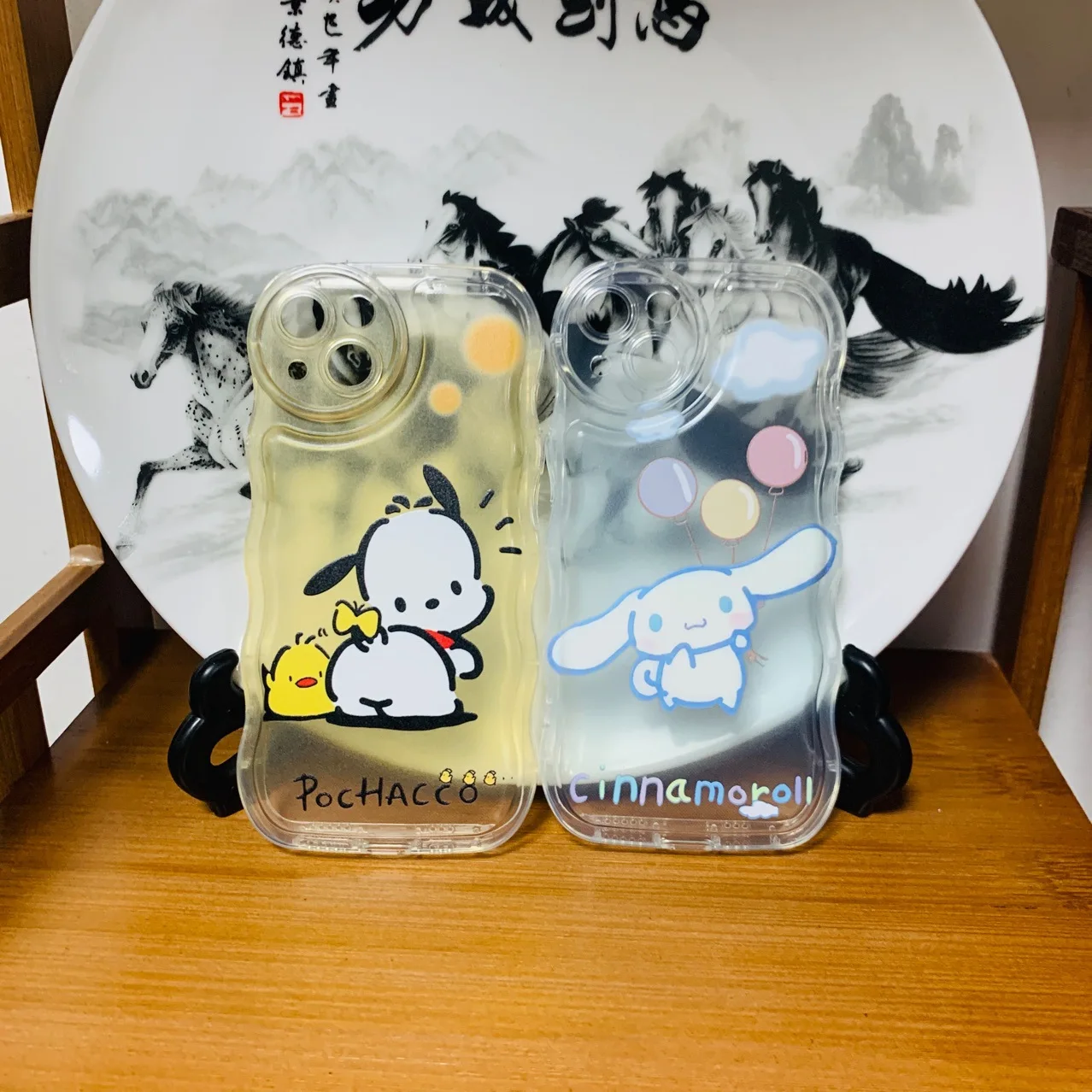 حافظة Kawaii Pocahacco إبداعية ثلاثية الأبعاد لهاتف آيفون 15 14 13 12 11 XS/XR 7/8 Pro Max Sanrio Cinnamoroll