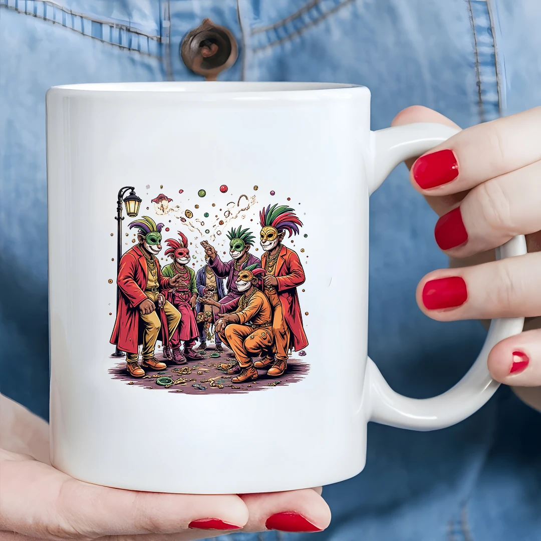 

Joyful Carnival cartoon mug 11OZ kids & family cold & hot beverage cup Christmas gift office mug