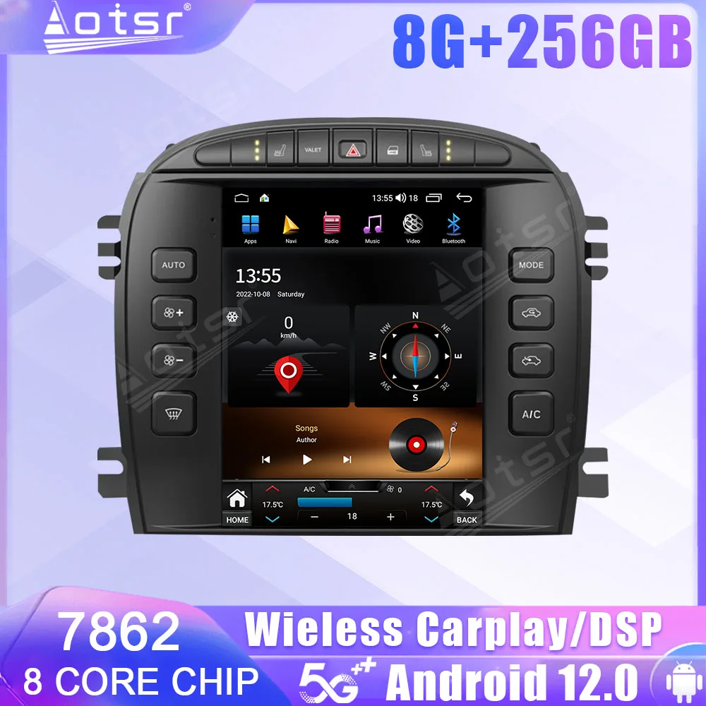 

Android 12 IPS Touch Screen Car Radio For Jaguar S-Type 2004 2005 2006 2007 2008 2009 Receiver Carplay GPS Navi Stereo Head Unit