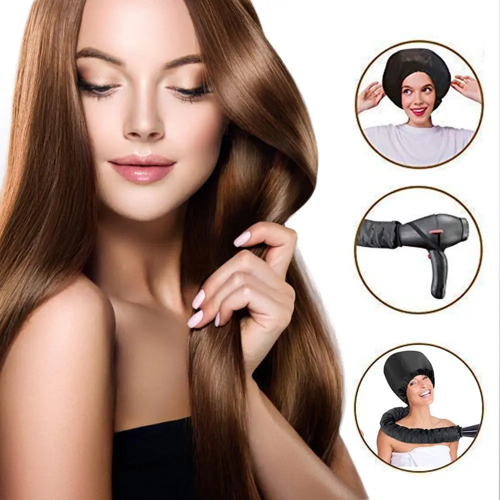 Portable Hair Perm Soft Hair Drying Cap Bonnet Hood Hat Blow Dryer Attachment Dry Hair Cream Cap Satin Bonnets Wholesale