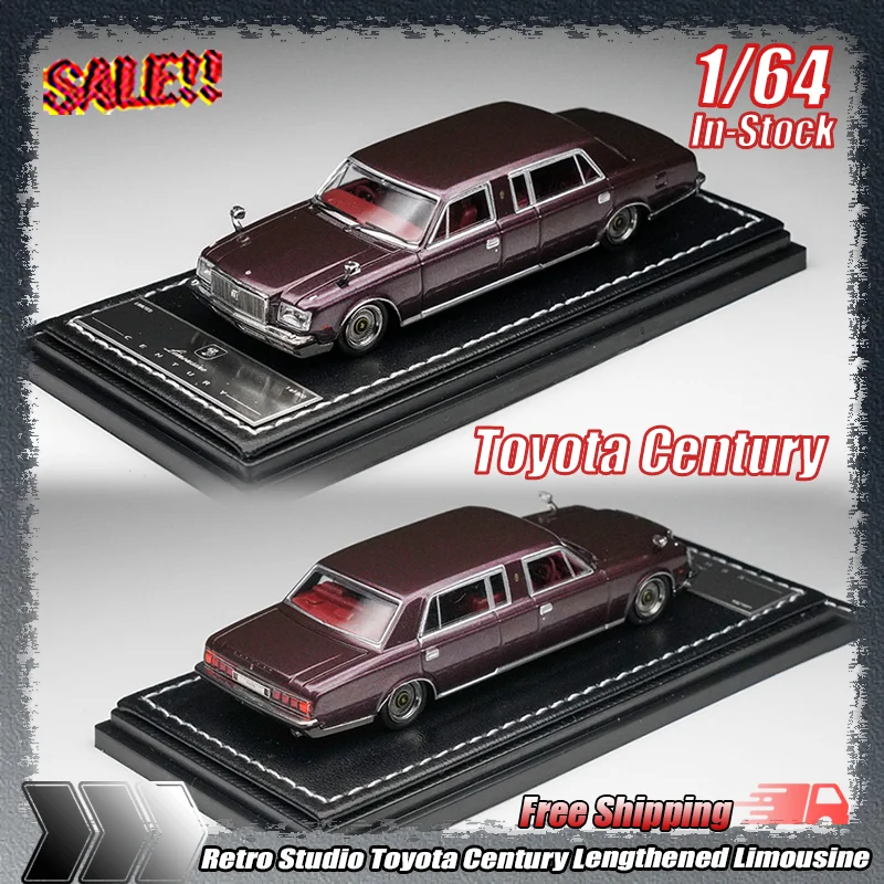 

1:64 In Stock Retro Studio Toyota Century Lengthened Limousine Alloy Diecasting Car Model For Collection Display Desktop Omament