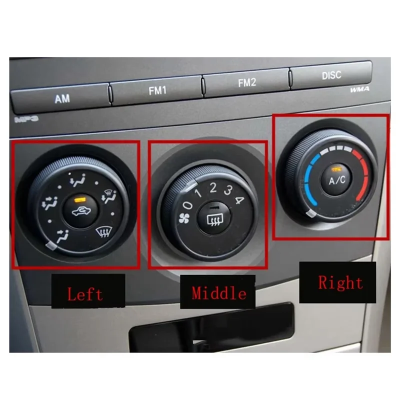 

AT92-Car Conditioning A/C Panel Knob Switch For Toyota Corolla 2009-2013 AC Panel Switch