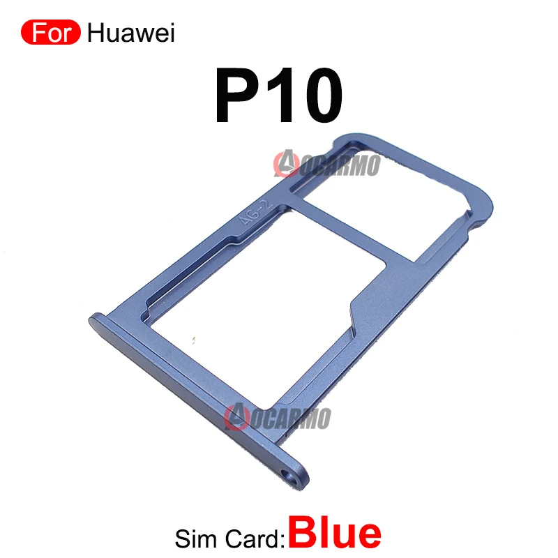 For Huawei P10 Lite P10Lite SIM Card Tray Slot Holder Replacement Parts Blue Pink Green Black