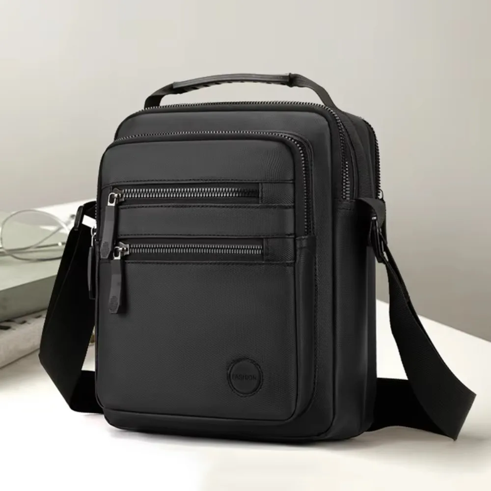 

Casual Multiple Pockets Crossbody Bag Oxford Adjustable Shoulder Strap Business Bag Waterproof Crossbody Phone Bag Men