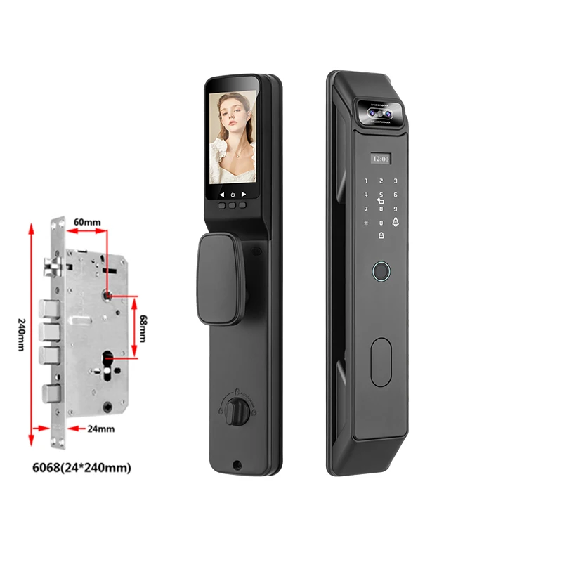 3D Face Recognition Fingerprint Digital Real Time Intercom Palm Vein Camera Smart Lock