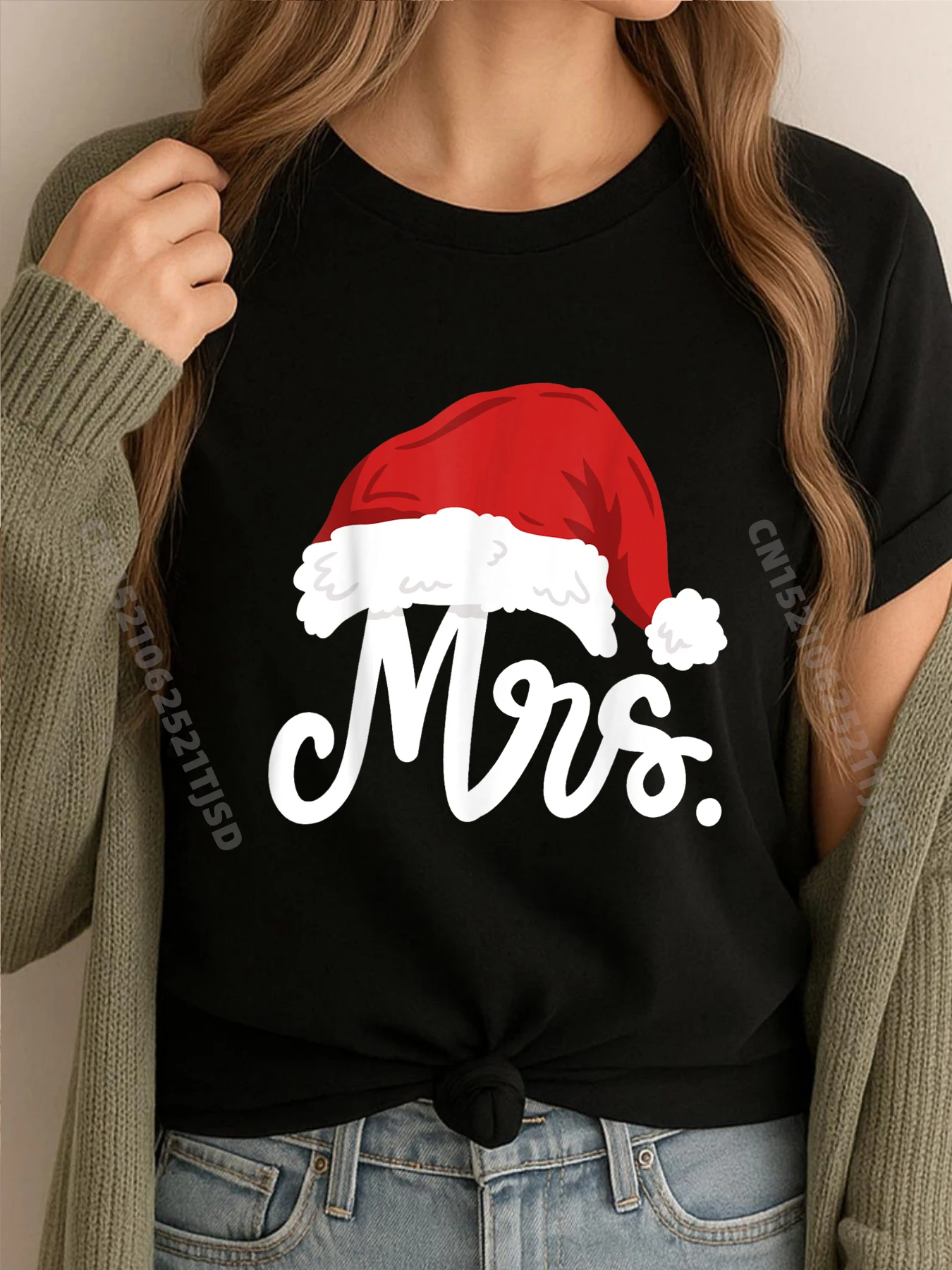 

Mr And Mrs Santa Claus Couples Matching Christmas Pajamas Funny T Shirts Limited Time Special Men's T-Shirts England Style