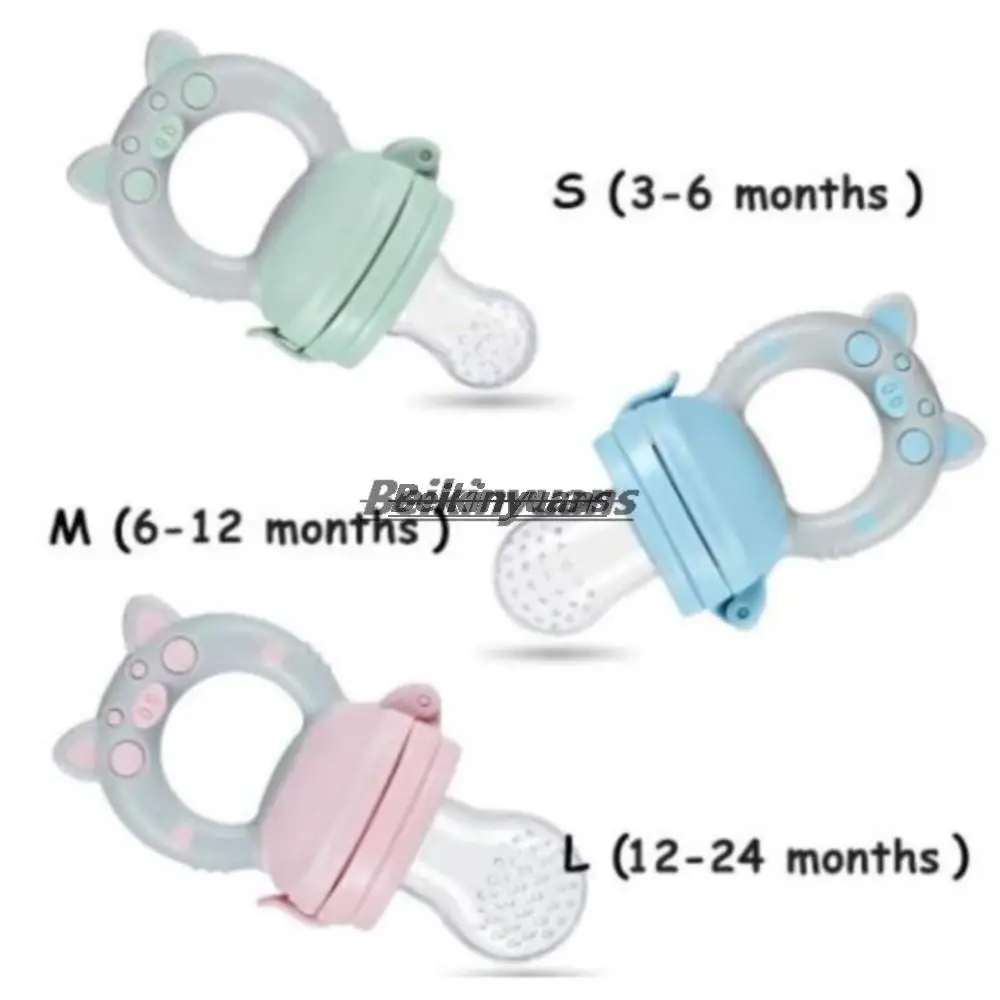 Baby Pacifier fruits and vegetables bite bag newborn baby pig le molar stick to eat fruit consisting silicone tooth gum pacifier