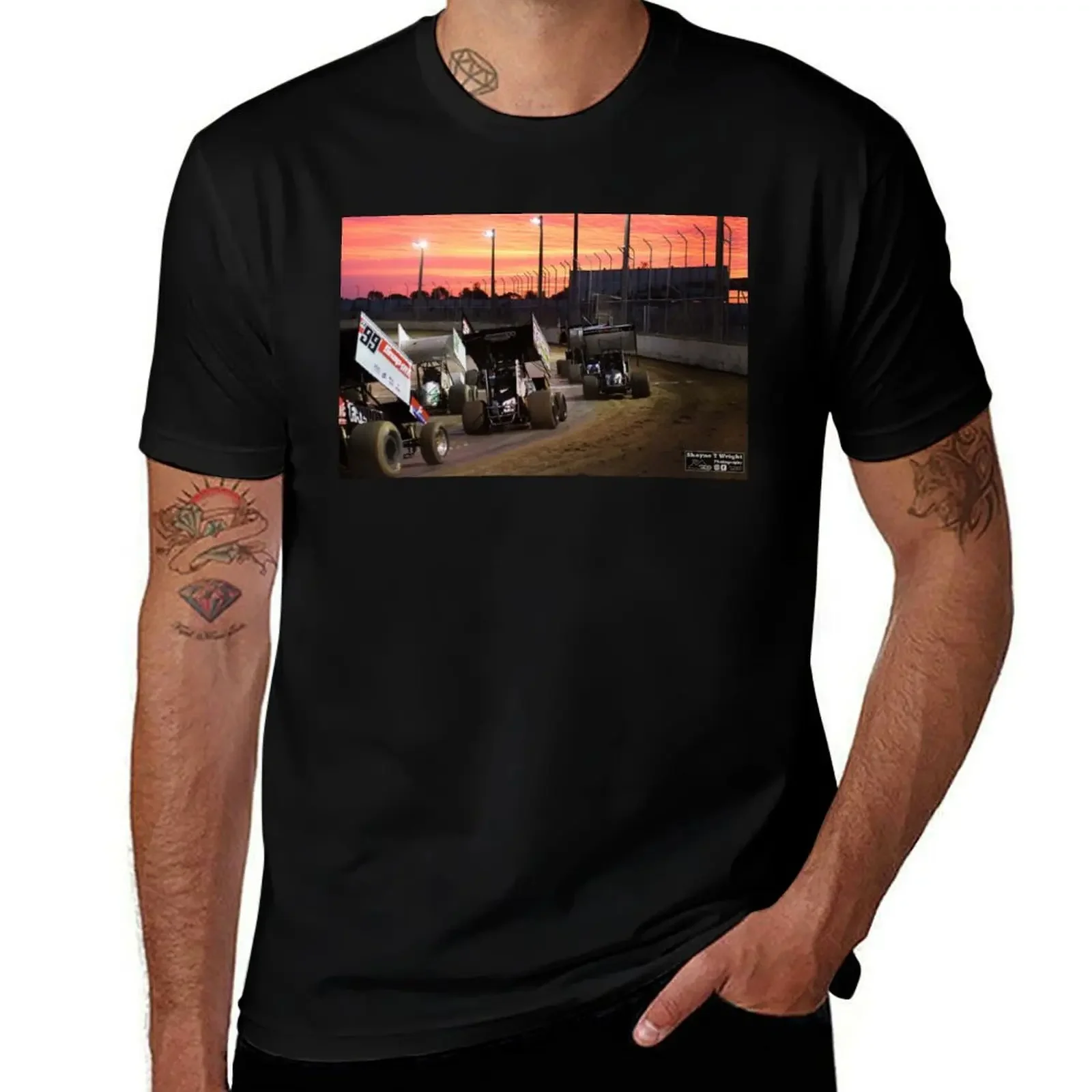 

Sunset at the Speedway track. T-Shirt heavyweights new edition fitted t shirts for men