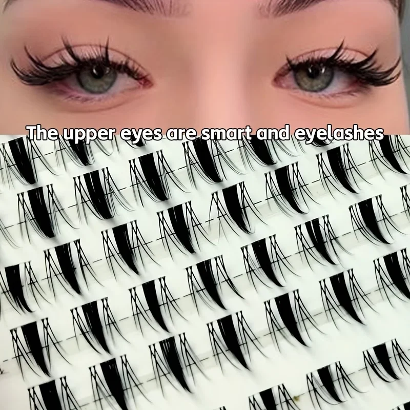 120 Stück Feenwimpern 8-16mm Manga-Wimpern C-Curl Aufwärts - Großer Spannweite DIY-Wimpern Natürliche Erweiterung Wet-Look Scharfe Anime-Wimpern – Detail 4