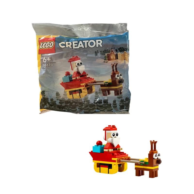 

Lego 30670 Creative Variety Santa Sleigh Journey Building Bag Building Block Toy Christmas Gift