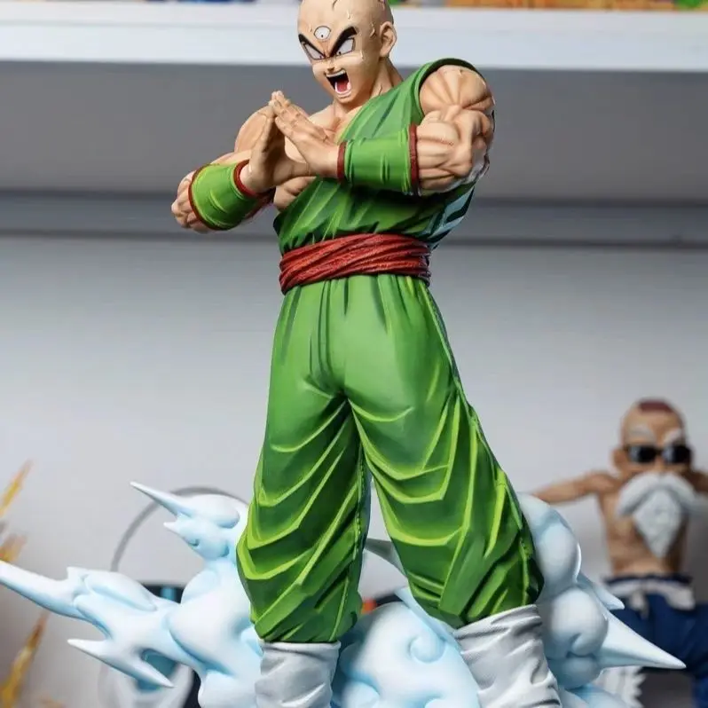 34 см Dragon Ball аниме фигурка Tien Shinhan фигурки Tien Shinhan ПВХ статуя Коллекционная модель украшения рождественские подарки игрушки