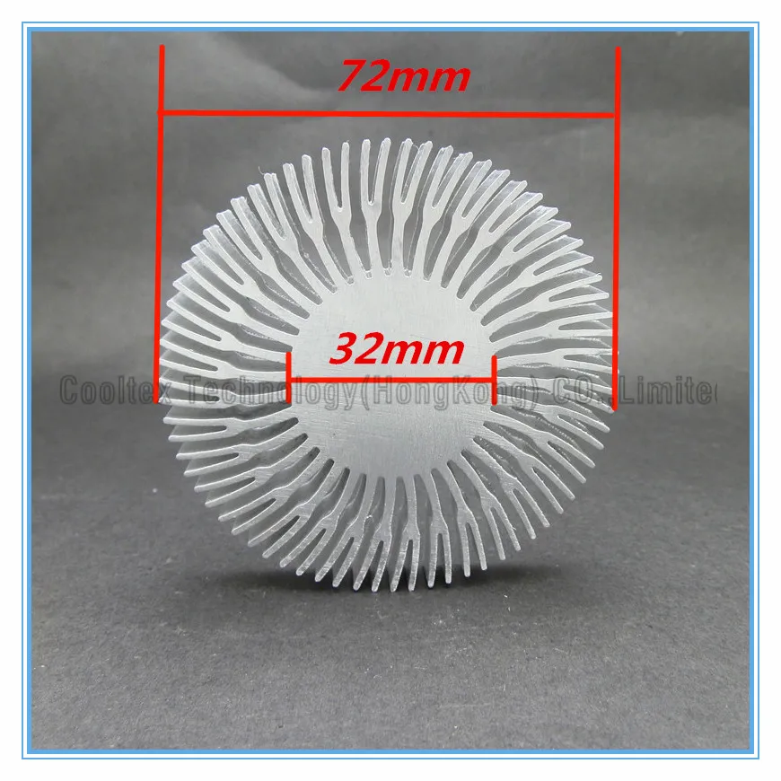 3 pz/lotto 72x10mm Alluminio del dissipatore di calore del radiatore raffreddamento del dispositivo di raffreddamento del dissipatore di calore per