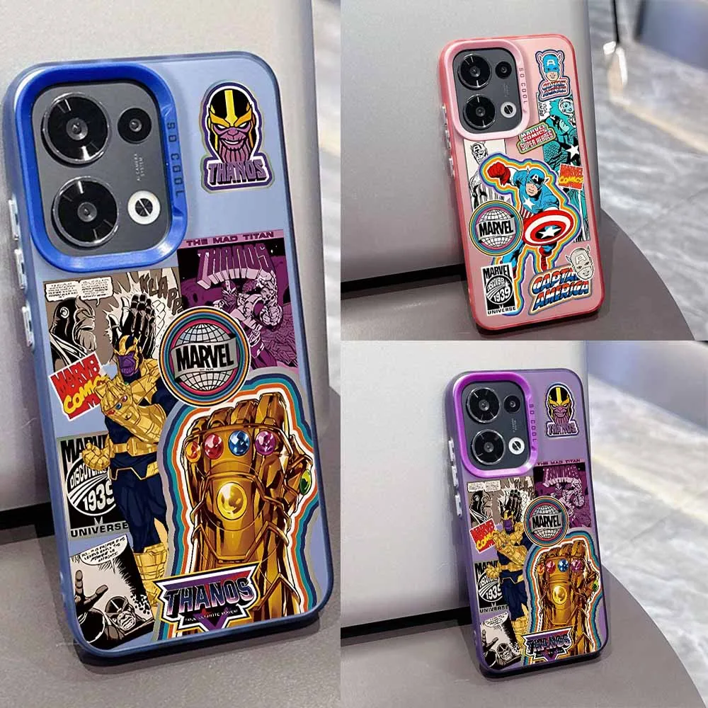 

Retro M-MarvelS Super Heroes Cover For OPPO Reno 14 13F 13 12F 12 11F 11 10 8T 8Z 7Z 7 6 Pro Plus Lite Colorful Phone Case