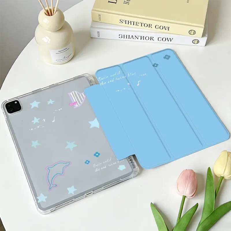 Tri‑Fold Stand TPU Shockproof Flip Cover For Xiaomi Pad 5/5Pro 6/6Pro 11 inch Xiaomi Pad 7/7Pro 8/8Pro 11.2 Redmi Pad SE 11