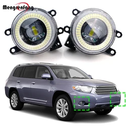 2 X LED Fog Light Angel Eye Daylight DRL For Toyota Highlander Kluger 2008 2009 2010 Car Right + Left Fog Daytime Running Lamp