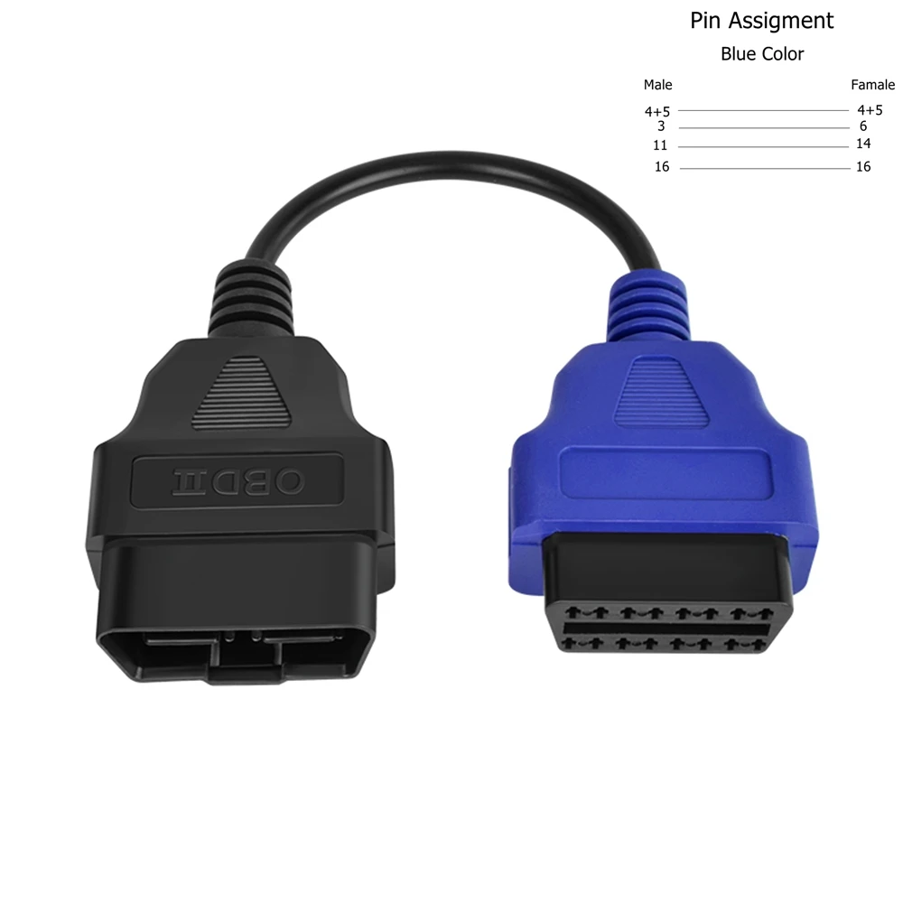 Newest 6 Color Auto OBD2 Connector Diagnostic Adapter Cable for FiatECUScan and Multiecuscan for Fiat Alfa Romeo and for Lancia