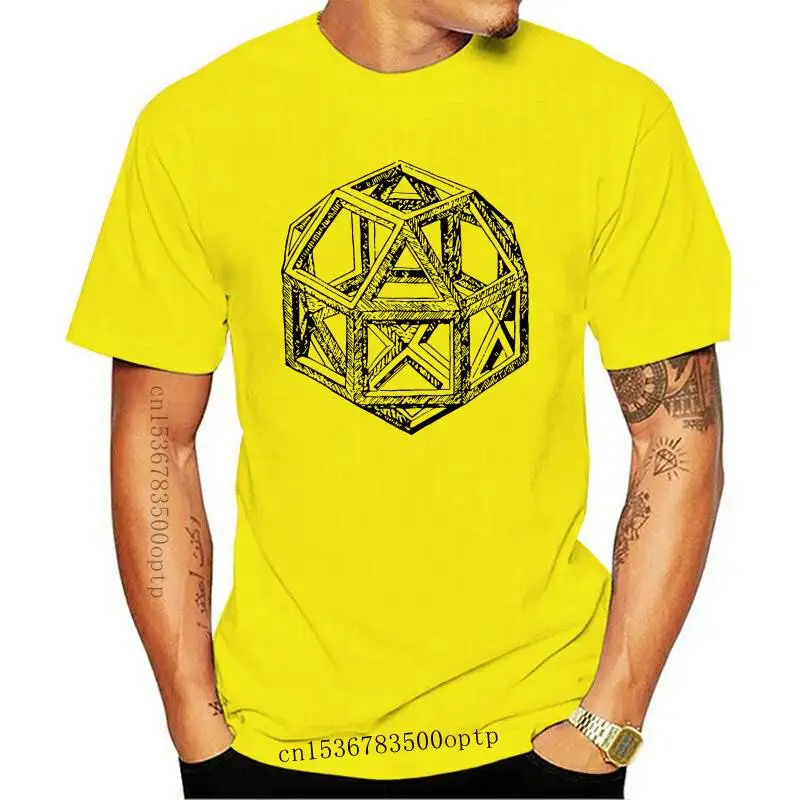 Camiseta de rombicoboctaedro Leonardo Da Vinci S XXL Freemasons Illuminati Secret Society Engineering racy Co, hombre