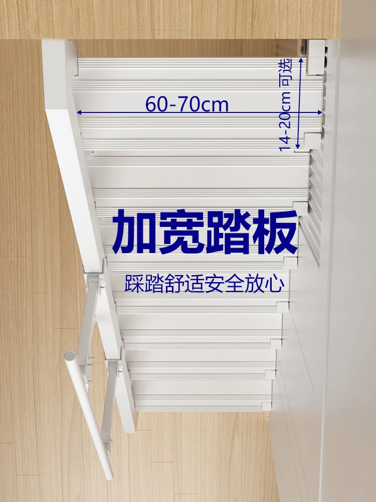 Loft second floor apartment folding side against the wall outdoor home thickened stairs