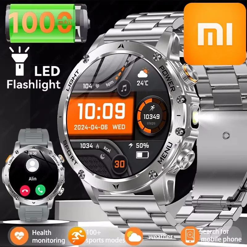 

Xiaomi 1000mAh Outdoor Sports Watch Fitness Tracker Health Monitor BT Call IP68 Waterproof Watch for Men and Women