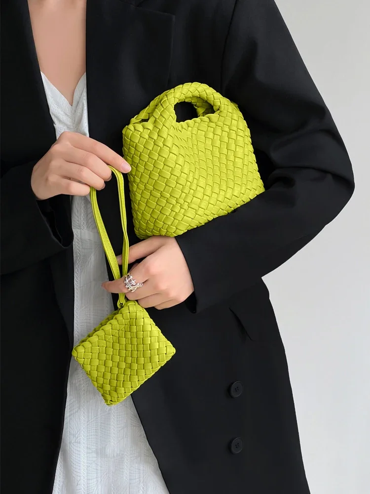 Woven Mini Stylish Handheld Shoulder Crossbody Chain Bag